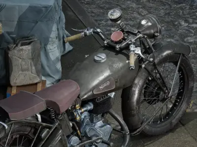 Norton 16H Motorcycle Game Asset Low-poly 3D model