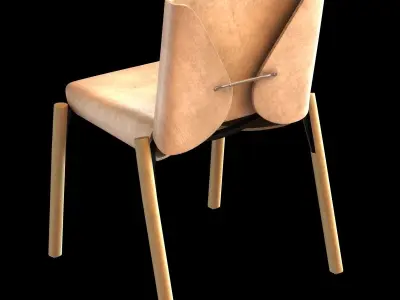 kristalia 1085 edition hide leather chair 3D model