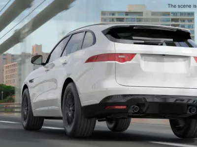 Luxury Crossover Pearl White 3D model