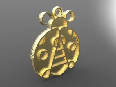 ladybug pendant 3D print model