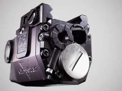 Viridian C5L Universal Green Laser Sight and Tac Light Low-poly 3D model