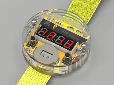 Led Wristwatch 3D model