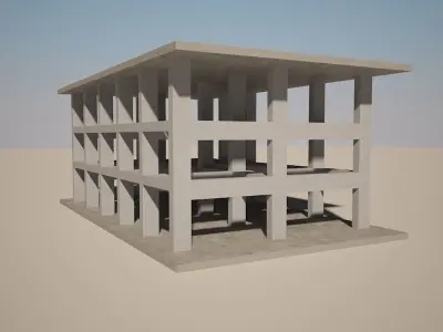 Column Beam structure 3D model