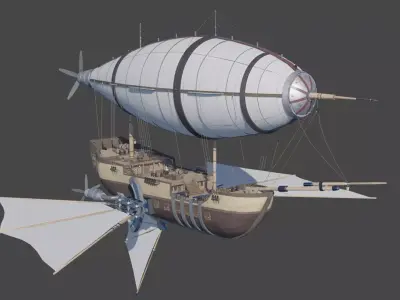 Fantasy Airship 3D model