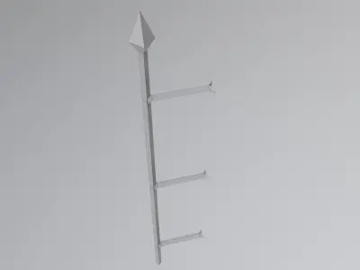 Metal Fence Low-poly 3D model