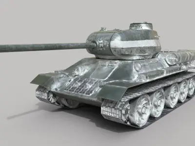 T34-85 Russian Tank WW2 3D model