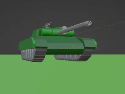 Medium Tank T-58 3D model