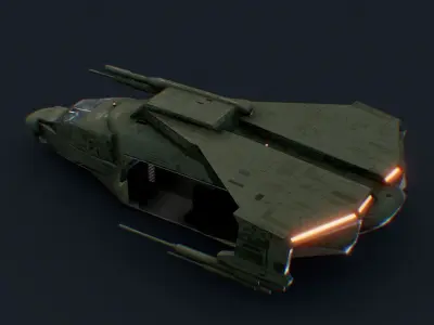 Futuristic Sci-Fi AirForce Helicopter Space Ship 3D model