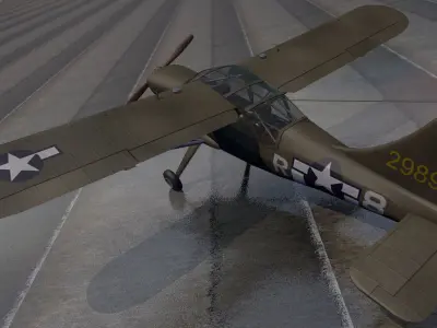 Stinson L-5 Sentinel 3D model