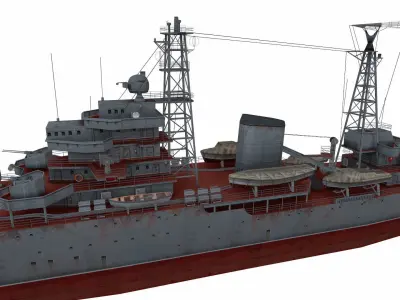 Don-class submarine Low-poly 3D model