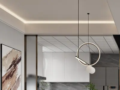 Restaurant Modern decoration villa Guest 3D model