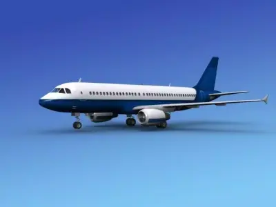 Airbus A320 Unmarked 3D model
