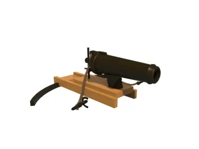 Cannons  Low-poly 3D model