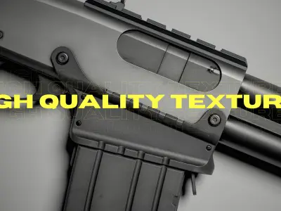 Remington 870 FPS Animation Low-poly 3D model