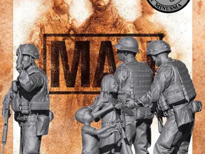      Modern Bundeswehr Soldier Mali 1-35 3D print model