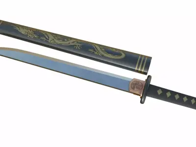 Japanese sword Free 3D model