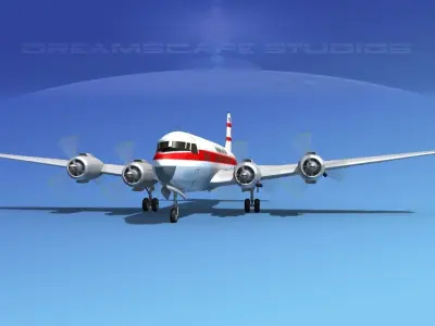 Douglas DC-6 Richards Aviation 3D model