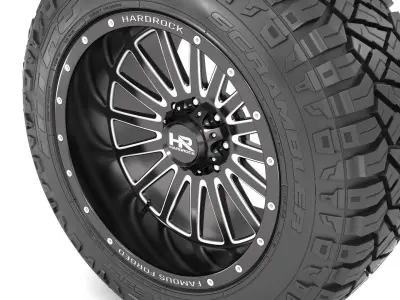 OFF ROAD WHEEL AND TIRE 15 3D model