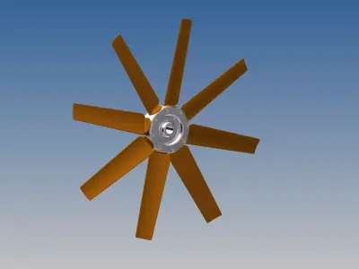 Axial Fan - Variable Pitch - 800mm Dia 3D model