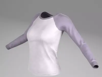 T Shirts for woman Free low-poly 3D model