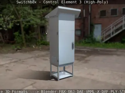 Switchbox - Control Element 3 - High-Poly 3D model