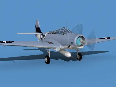 Douglas TBD-1 Devestator V12 3D model