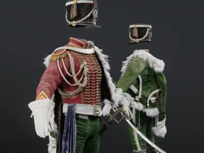 Soldier Napoleon High Rank Officer 3D model