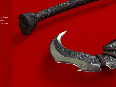 Axe weapon Low-poly 3D model