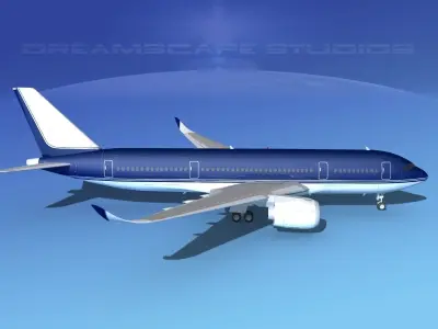 Airbus A350-800 Corporate 3 3D model