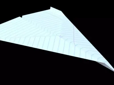 Paper plane Free low-poly 3D model