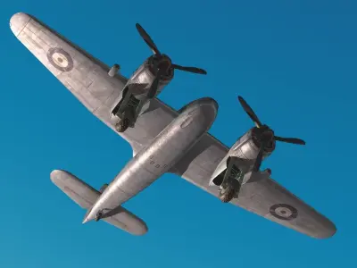 Bristol Beaufighter Low-poly 3D model