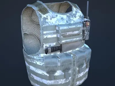 body armor winter Low-poly 3D model