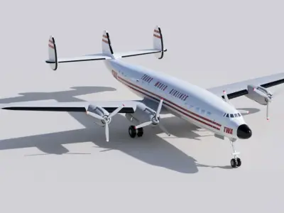 Lockheed L1049 super CONSTELLATION- 3D printed Scale model 3D print model