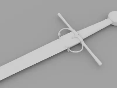 Medieval Arming Sword Low-poly 3D model purchase