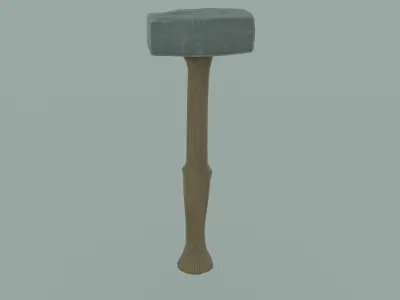 3D Blacksmith Tool Medieval Axe Optimized Game Asset Low-poly 3D model