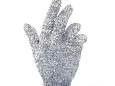 Hand Shaped Red Hedge 3D model