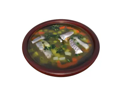 Fish Soup Low-poly 3D model