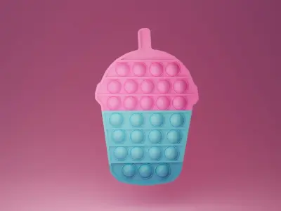 Pop It Push Bubble Fidget Toys Pack  Low-poly 3D model