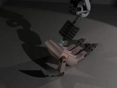 Cyborg leg part 3D model