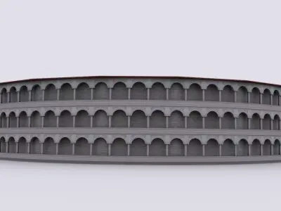 Gladiatorial arena Low-poly 3D model
