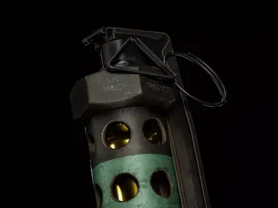M84 Flash Grenade GAME READY Low-poly 3D model