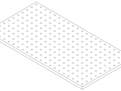 Cnc router table fixture plate 3D model
