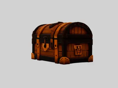 Treasure Chest Low-poly 3D model 17
