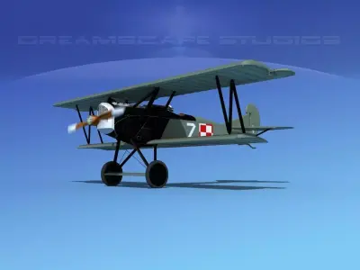 Fokker D-VII V14 Poland 3D model