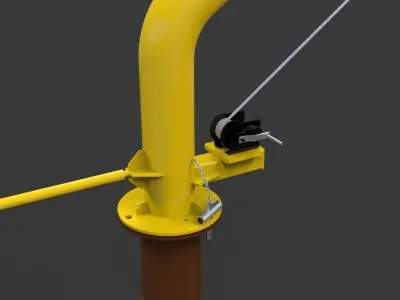 Davit crane 1500 Free 3D model