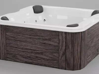- Hot Tub Wooden- 3D model