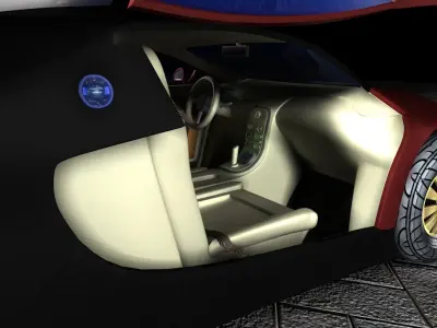 Bugatti Veyron 3D model with interior Free low-poly 3D model