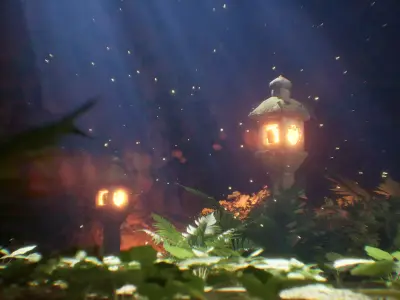 Japanese Shrine 3D Model Low-poly 3D model