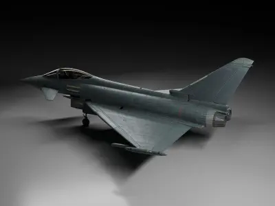 Eurofighter Typhoon Low-poly 3D model