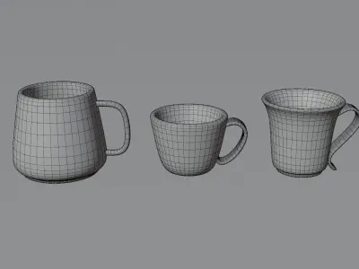 7 Cups Kit 3D model